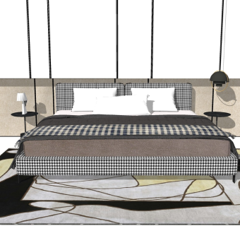 精品卧室模型家具模型 (18)